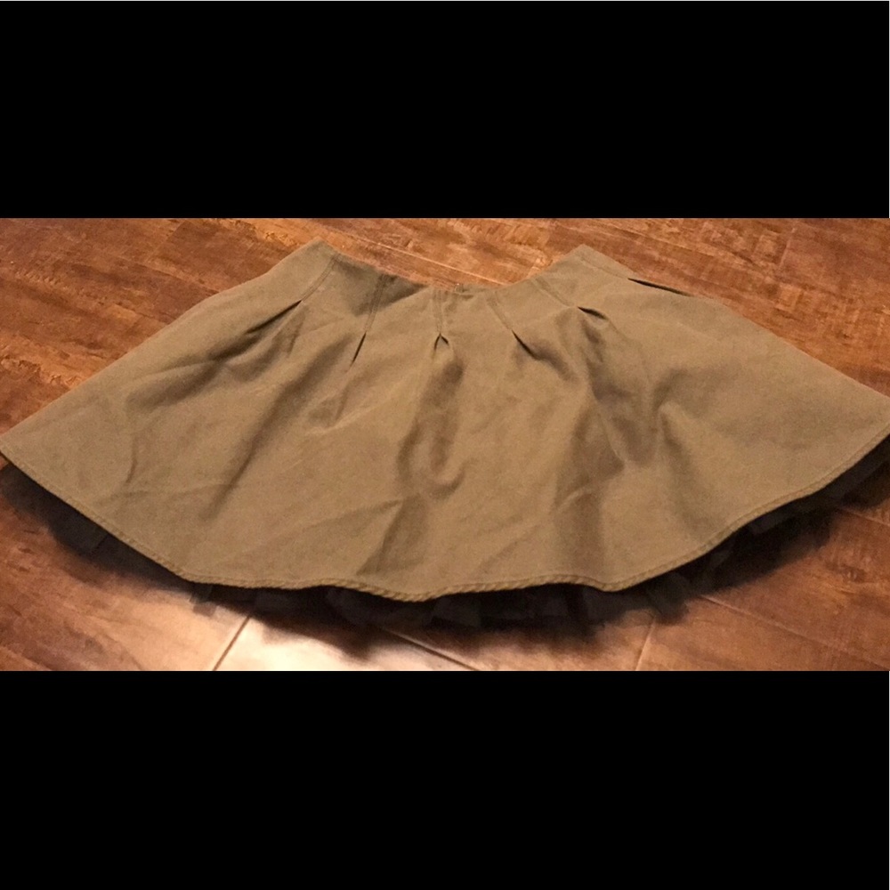 Olive green skirt